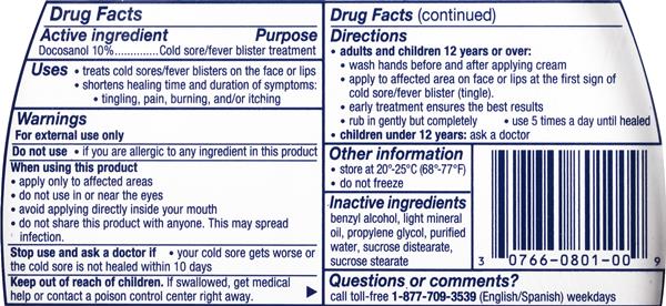 What's The Active Ingredient In Abreva Abreva Cold Sore/Fever Blister Treatment Cream | Hy-Vee Aisles Online