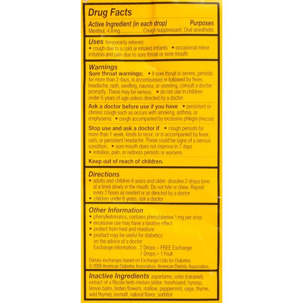 Ricola Sugar Free Original Swiss Herb Cough Suppressant Throat Drops