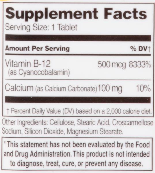Hy-Vee HealthMarket Vitamin B12 500mcg Tablets | Hy-Vee Aisles Online ...