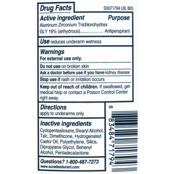 Sure Unscented Original Solid AntiPerspirant & Deodorant HyVee Aisles Online Grocery Shopping